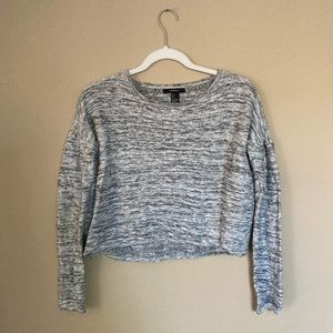 Forever 21 Cropped Grey Sweater (Size S)